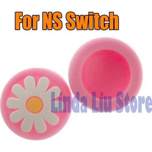 100pcs Game Analog Caps Protective Rubber Cover Caps For Nintendo Switch Lite Joystick Controller Flower Bear Caps