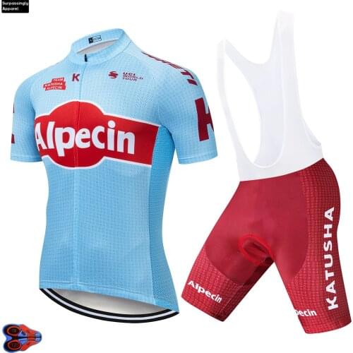 2019 TEAM KATUSHA PRO Cycling Jersey 9D Gel Bike Shorts Suit MTB Ropa Ciclismo Mens Summer Bicycling Maillot Culotte Clothing