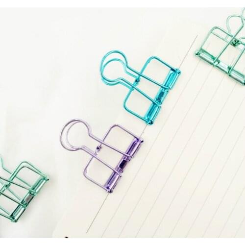 32 mm cutout binder clips metal stainless steel hardcover multi-colored brief befriend metal binder clips