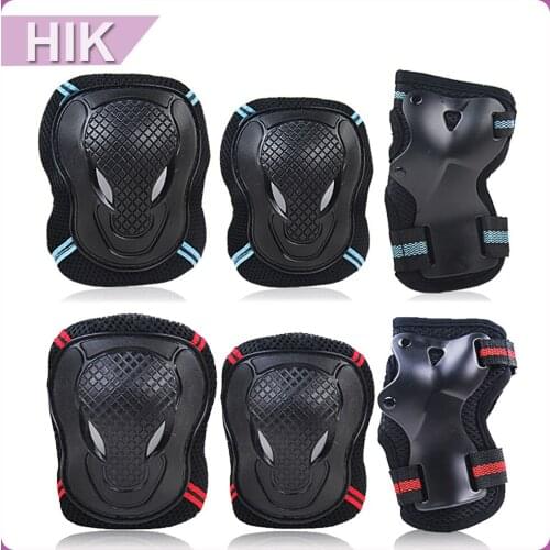 6pcs/set Protective Safety Gear Elbow Pad Wrist Guard KneePad Protector Ice Roller Skating Cycling Riding Outdoor Sport Supplies
