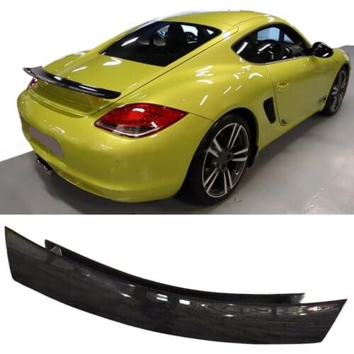 Car Rear Trunk Spoiler Wing Lip For Porsche 987 Cayman 2005 - 2012 Rear Trunk Boot Lip Wing Spoiler Carbon Fiber