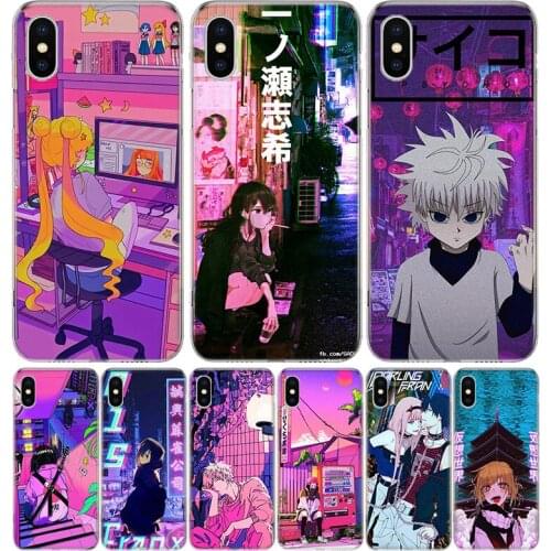 Anime Vaporwave Glitch Hot Phone Case For iPhone 12 11 Pro 7 6 X 8 6S Plus XS MAX + XR 5S SE Mini 7P 7G Cover Coque Capa Shell
