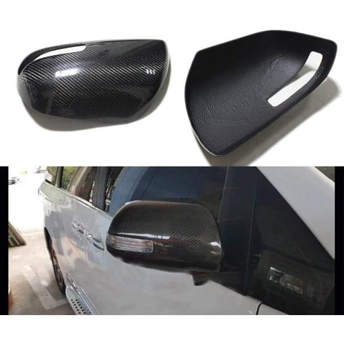 For TOYOTA Previa XR50 Estima Tarago 2006-2016 car Black carbon fibre Rearview mirror cover trim 07 08 09 10 2011 12 13 14 15 16