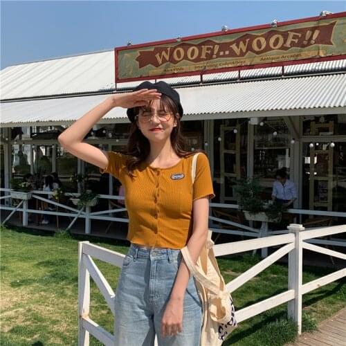 Womens Cardigan, Slim Round Neck Short Sleeve Ribbed Cardigan for Party Vacation Travel Dating