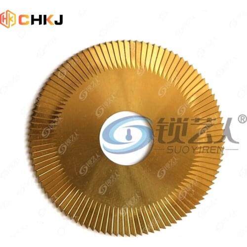 CHKJ 0023-TiN φ80x1.4xφ22x100T Milling Cutter Key Cutting Blade High Speed Steel Titanium Coated Three-Sided Thin Saw Blade