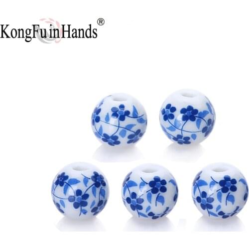 Ceramic colorful flower beads 10pcs/lot 10mm for DIY/handmade fashion bracelet necklace jewelry making hot sales