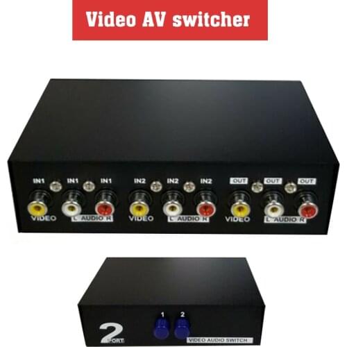 2 Ports RCA Composite Video Switcher Audio Switch Selector Switcher Splitter Switch Switcher Selector Box For Laptop Accessories