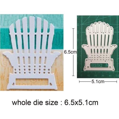 65*51mm Beach Chair Metal Cutting Dies for DIY Scrapbooking dies Craft dies Album Card Making Embossing die cuts Stencils dies