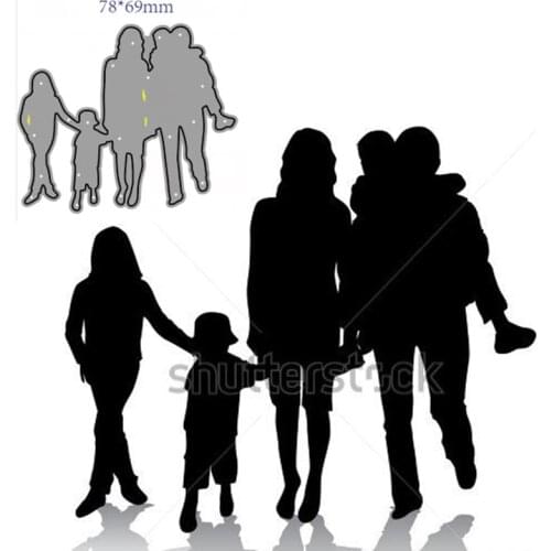 Metal Cutting Dies Cut family Decoration Scrapbook Paper Craft Knife Mould Blade Punch Stencils