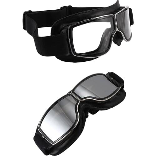 Retro Motorcycle Goggles Glasses Cruiser Motorcycle Goggles Vintage Leather For Glasses