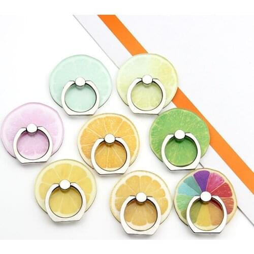 Cartoon Character Mobile Phone Stand Holder Finger Ring Smartphone Fruit Holder Stand For Xiaomi Huawei All Phone