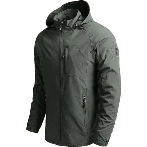 Men Outdoor Hiking Jackets Waterproof Hooded Windbreaker Coat Men 2021 Autumn New Casual Jacket Tactics Military Jackets Men 5XL