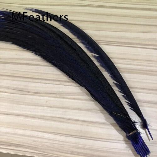 Natural Golden pheasant Tail Feather 50pc/lot 60-75cm Long royal blue Lady Amherst Pheasant plume jewelry clothing free shipping