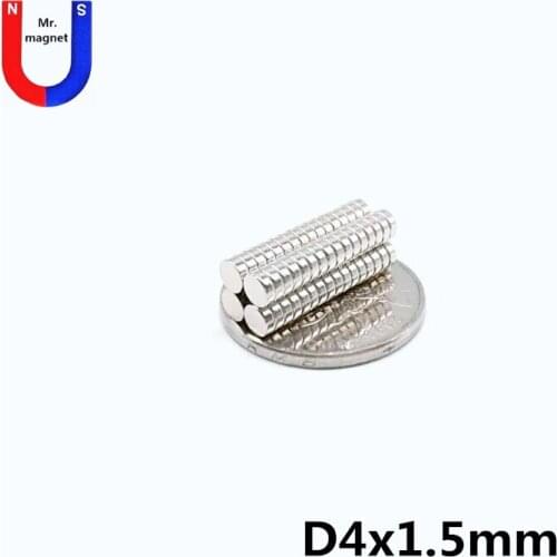 1000pcs 4x1.5mm Neodymium Magnet N35 Small Round Mini Super Strong Super Powerful Magnetic Magnets Disc For Craft 4*1.5