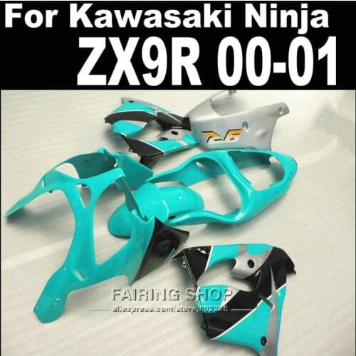 For Kawasaki Ninja zx 9r zx9r fairing kit 2000 2001 00 01 ( Blue black lines ) + EMS Shipping free Fairings xl44