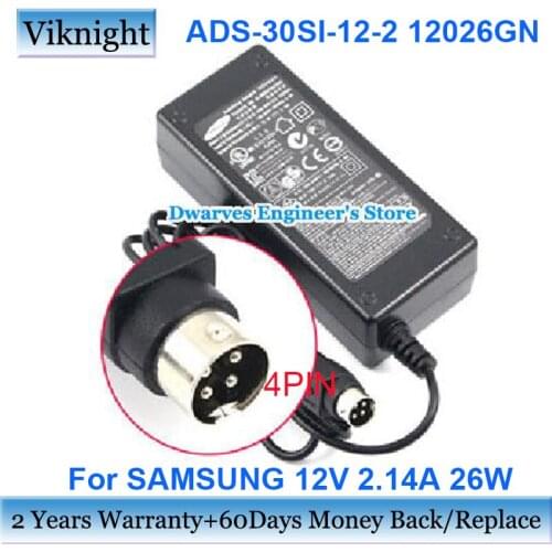 Genuine 12V 2.14A 26w ac power supply adapter for SAMSUNG ADS-30SI-12-2 12026GN SDR-3100P laptop adapter charger 4pin