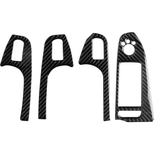 Fit For Audi A4L/A5 carbon fiber door lift window panel frame trim strip glass lift panel interior modification car accessories