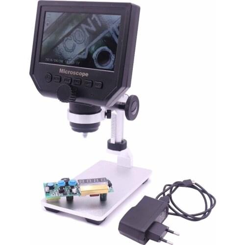 Portable 600X 3.6MP Digital Microscope 4.3" LCD Electronic HD Video Microscopes USB Endoscope Magnifier Camera Al-alloy Stent