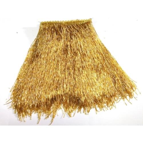 Handmade 30cm wide beaded fringe trimming, gold heavy bead fringe tassel trim for dance costume sliver trimming beading fringe