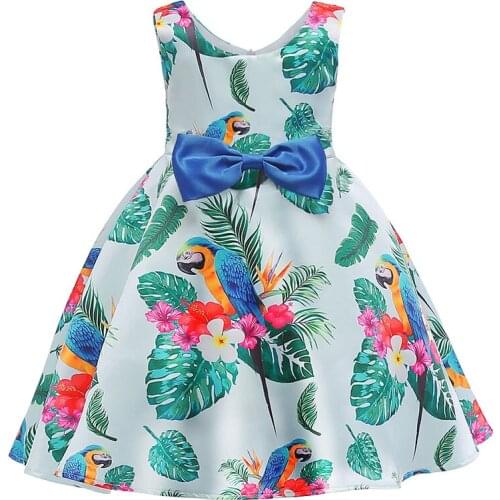 Girls floral Princess Party Dress Children Birthday Wedding clothes Summer Toddler baby Dresses 3 4 5 6 7 8 9 10 Kids Clothes