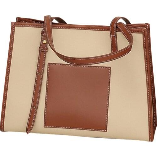 2021 Genuine Leather Shoulder Bag For Women Female Casual Totes Large Capacity Shopping Bag New Retro High Quality Handbag Brown