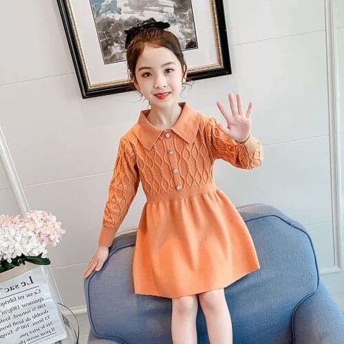 Girls Sweater Kids Babys Coat Outwear 2021 Princess Thicken Warm Winter Autumn Knitting Tops Pure Cotton Cardigan Childrens Cl