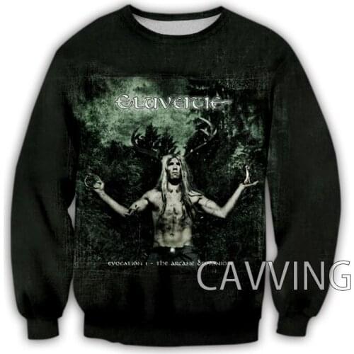 CAVVING 3D Printed ELUVEITIE Band Crewneck Sweatshirts Harajuku Styles Tops Long Sleeve Sweatshirts for Men/women