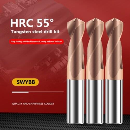 B&btools Bb2055 55°alloy Drill Nozzle 2-17mm Hardened Steel Perforated Tungsten Steel Coated Twist Drill, Total Length 100 mm