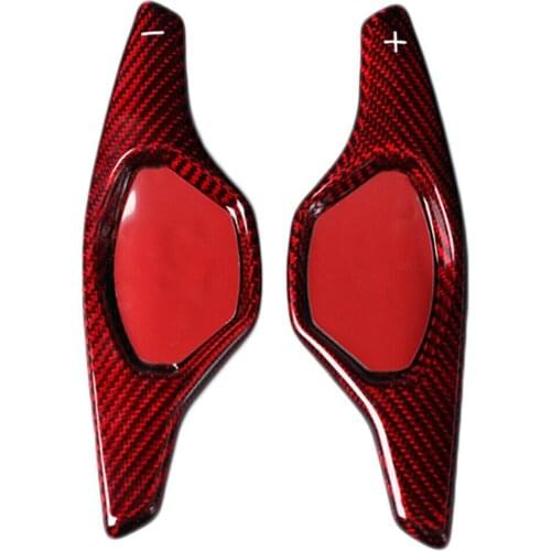 Pair Carbon Fiber Steering Wheel Gear Shift Paddle Extension Fit For Cadillac XTS 2013 2014 2015 2016 2017 2018 2019 Accessories