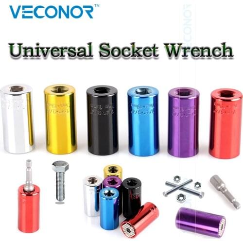 Mutilple Colors Universal 3/8" Socket Wrench 7~19mm Multifunctional Socket Adaptor Power Drill Adaptor