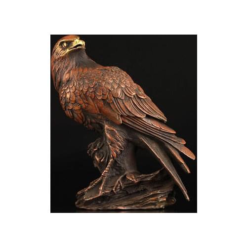 Vintage Collection Bronze Statue Lifelike Eagle Box Casting