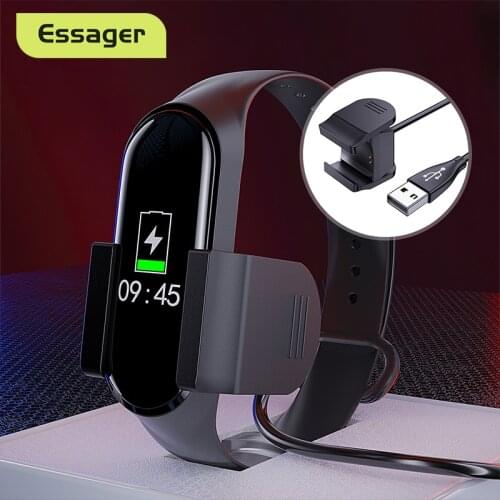 Essager USB Charger For Xiaomi Mi Band 4 Dock Clip Fast Charging Cable For Xiaomi Miband 4 Mi Band4 Cord Adapter Accessories