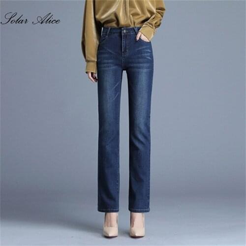 Free Shipping 2021 Womens Spring and Autumn New Straight Jeans High Waist Loose Large Size Slim Thin Wide Leg Casual Pants