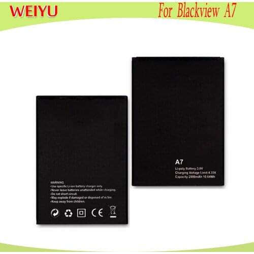 10PCS/LOT WEIYU 3.8V For Blackview A7 2800mAh battery For Blackview A7 phone Replacement Batteries Bateria