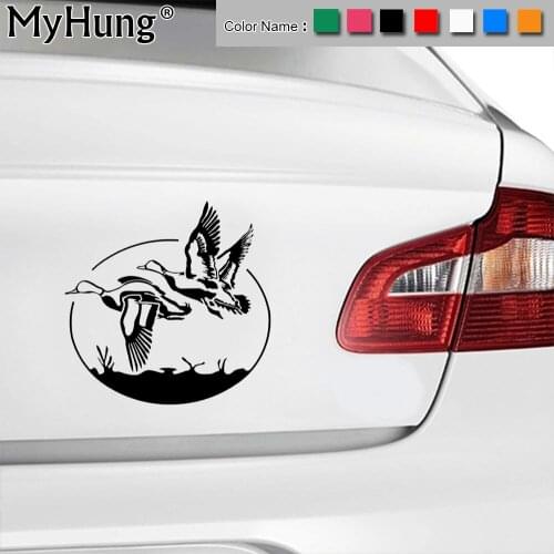 17.8*17.4CM New Vinyl Flying Wild Goose Hunting Car Body Stickers Bike Motorcycle Window Car Decals Car Styling Cool Multi Color