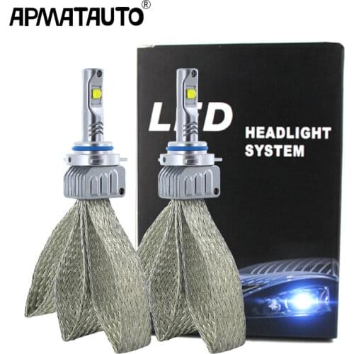 2PCS Plug&Play H7 Car LED light h4 h8 h11 HB3 HB4 9006 9012 9005 H16(JP) For XHP50 chips 9000lm 12V Automobile Headlight bulb