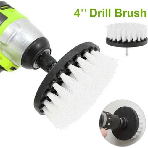 5inch Electric Drill Soft Brush For Carpet Leather Upholstery Cleaning Attachment For 0.25'' Bit Cordless Drills Impact Drivers