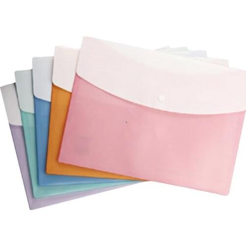 5pcs/Pack A4 Size File Folder Organ Bag A4 Organizer Paper Holder Document Folder Office School Supplies