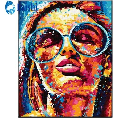 5D diamond painting Abstract doodle woman full round square drill cross stitch mosaic DIY diamond embroidery mosaic home decor