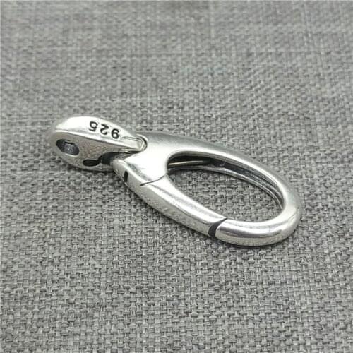 925 Sterling Silver Oval Lobster Claw Clasp for Bracelet Necklace