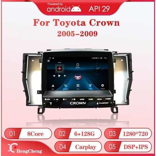 For Crown Car Multimedia Video Player 05-09 Crown GPS Navigation Radio DVD Player 4G Version Android 10