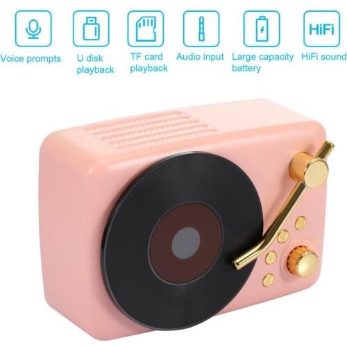 Wireless Bluetooth 5.0 Rechargeable Vintage Gramophone Speaker Music Player
