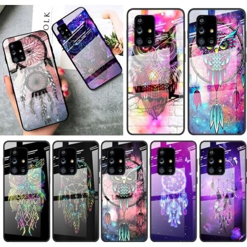 Tempered Glass Cover Owl catcher For Samsung Galaxy A91 A81 A72 A71 A52 A51 A41 A31 A21S A11 A01 Phone Case
