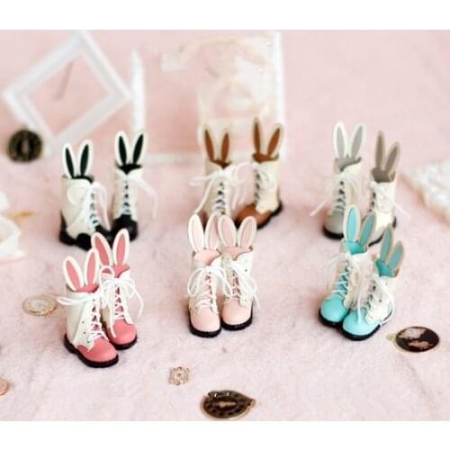 BJD Rabbit ear long boots doll shoes suitable for Blythes Licca AZONE Momoko Lati Jerry doll shoes doll accessories