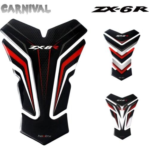 For Kawasaki ZX6R ZX-6R 636 3D Resin Tank Pad Protector For Motorcycle Decal Sticker