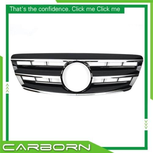 For-Mercedes-Benz S-class W220 2003-2006 with Emblem CL Style Black/Silver/Chrome Front Bumper Racing Grille