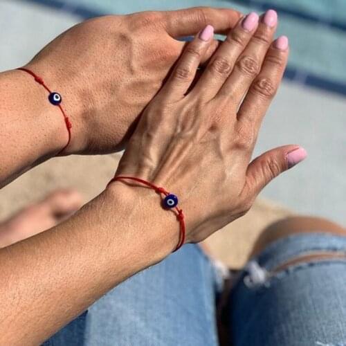 European and American fashion simple woven Eye Bracelet couple custom Bracelet Red lucky bracelet Jewelry