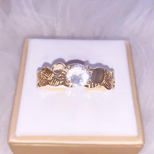 European Style Golden Romantic Couple Ring Personality Simple Ladies Jewelry Wedding Ring