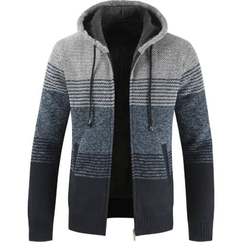 HANQIU Mens Wool Cardigans