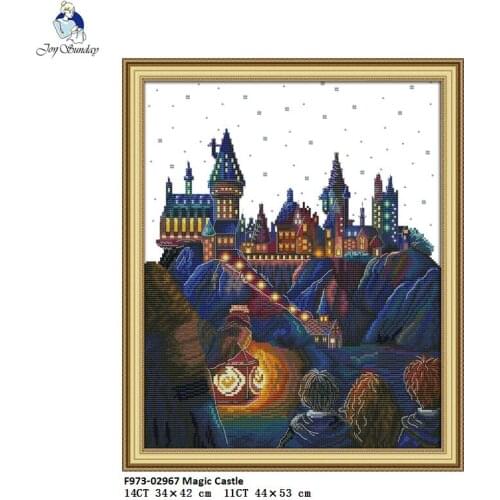 Joy Sunday Magic Castle Counted Cross Stitch DMC Handmade DIY 11CT 14CT Cross-Stitch Kit NKF Embroidery Factory Wholesale